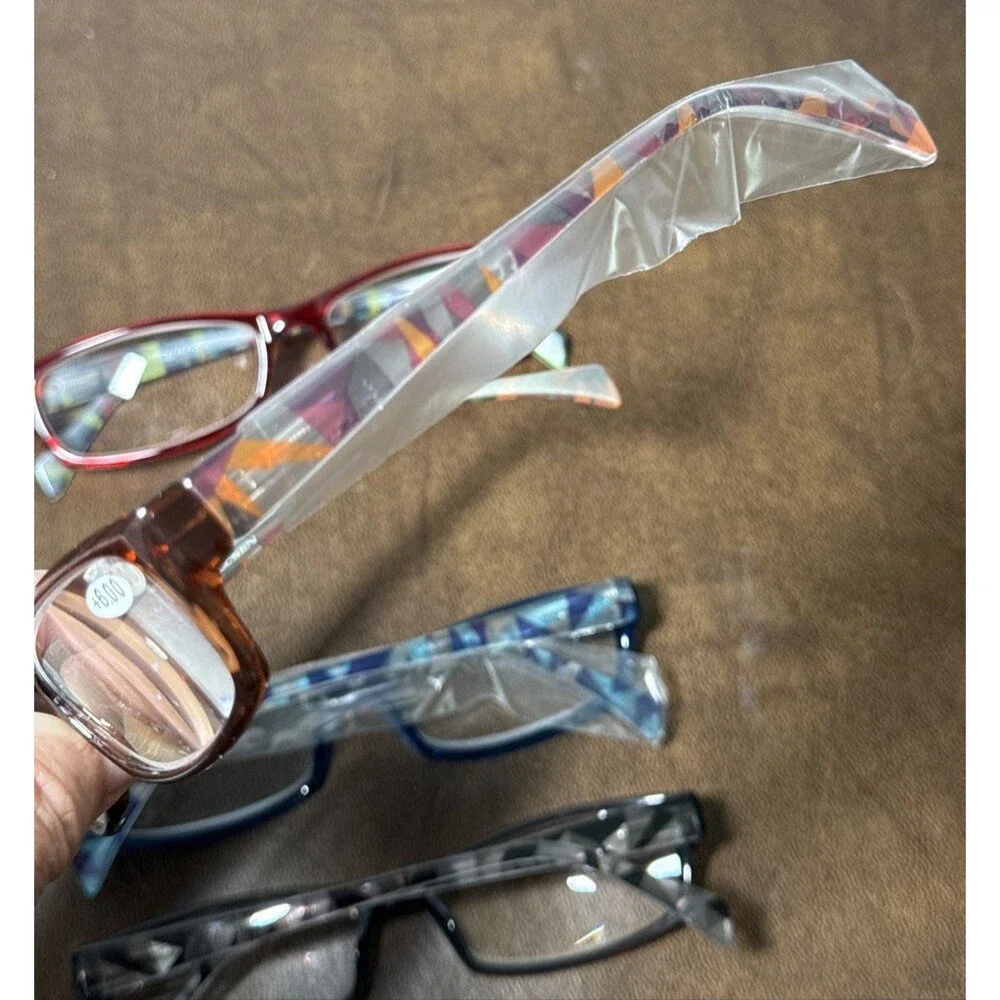 Kerecsen Reading Glasses 4 Pairs Fashion Ladies Readers Spring Hinge +6